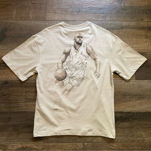 Vintage Y2K Zara x Shaq Tan Graphic T-Shirt Heavyweight Medium